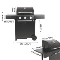 Grill gazowy ogrodowy XL BerlingerHaus z rusztem żeliwnym BH-8604