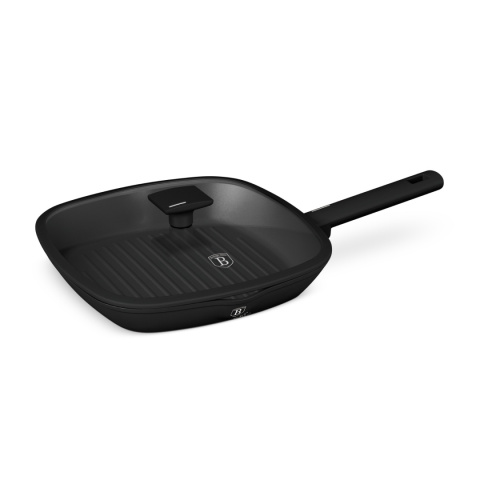 Patelnia grillowa z pokrywką 28cm | BerlingerHaus BH-8184 Matte Black Patelnia grillowa z pokrywką 28cm | BerlingerHaus BH-8184 Matte Black
