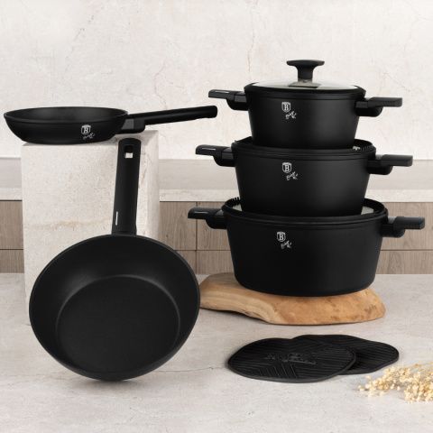 Zestaw 10-el garnki i patelnie BerlingerHaus BH-8197 Matte Black Collection Zestaw 10-el garnki i patelnie BerlingerHaus BH-8197 Matte Black Collection