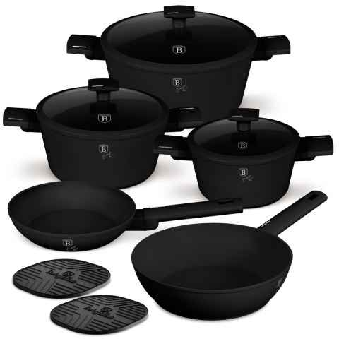 Zestaw 10-el garnki i patelnie BerlingerHaus BH-8197 Matte Black Collection Zestaw 10-el garnki i patelnie BerlingerHaus BH-8197 Matte Black Collection