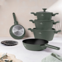 Zestaw 10-el garnki i patelnie BerlingerHaus BH-8207 Matte Green Collection Zestaw 10-el garnki i patelnie BerlingerHaus BH-8207 Matte Green Collection