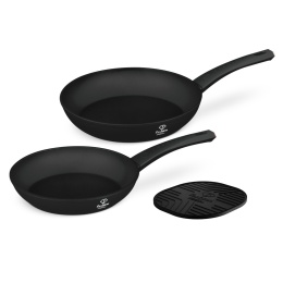 Zestaw 2 patelni + podkładka Fashion TV FTV-0048 Matte Black- Rose Gold