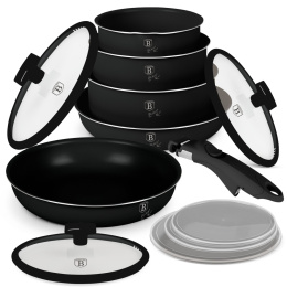 Zestaw garnków 12el. z odpinaną rączką BerlingerHaus Matte Black Collection BH-8248