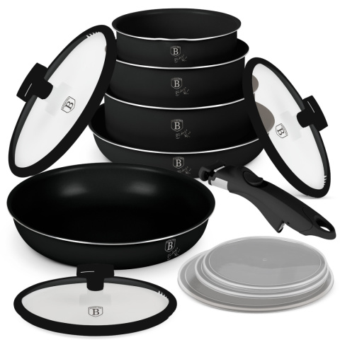 Zestaw garnków 12el. z odpinaną rączką BerlingerHaus Matte Black Collection BH-8248 Zestaw garnków 12el. z odpinaną rączką BerlingerHaus Matte Black Collection BH-8248