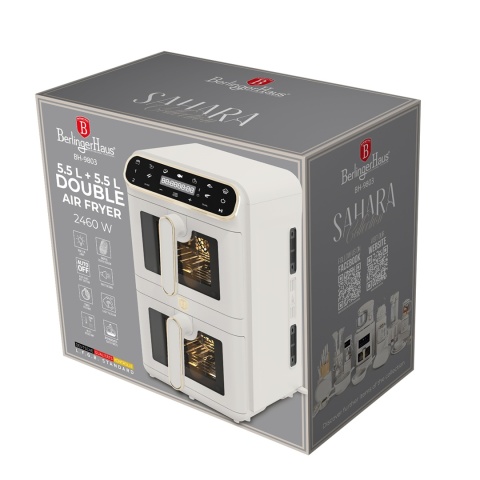 Air fryer Frytkownica beztłuszczowa podwójna 11L BerlingerHaus Sahara BH-9803