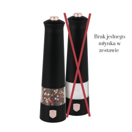 Elektryczny młynek 1 szt do pieprzu i soli BerlingerHaus Black Rose BH-9499 | OUTLET