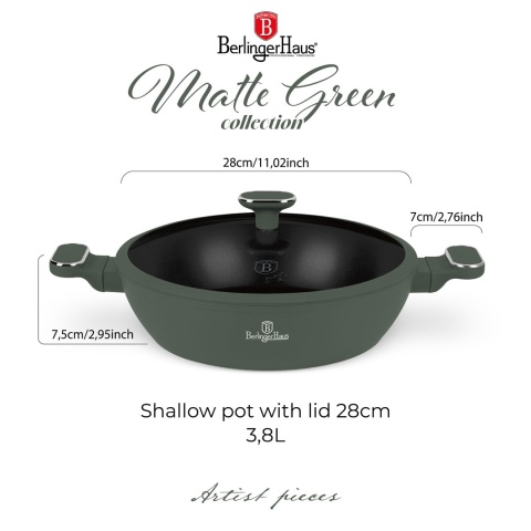 Garnek Płytki BerlingerHaus Matte Green BH-8199