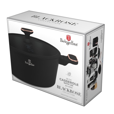 Garnek z pokrywką 28cm BerlingerHaus BH-8359 Black Rose Garnek z pokrywką 28cm BerlingerHaus BH-8359 Black Rose