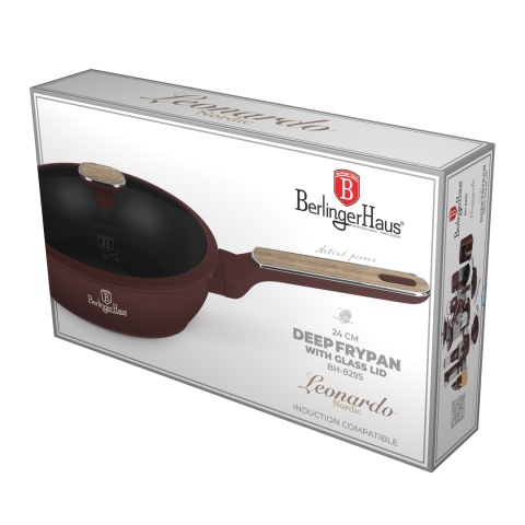 Głęboka patelnia z pokrywką 24cm Berlinger Haus Leonardo Nordic BH-8295 Głęboka patelnia z pokrywką 24cm Berlinger Haus Leonardo Nordic BH-8295