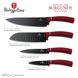 Noże kuchenne | Zestaw noży BerlingerHaus Burgundy 4szt. BH-2887