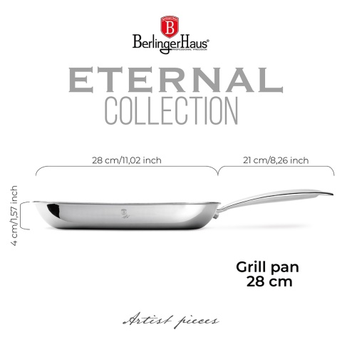 Patelnia grillowa 28 cm BerlingerHaus Eternal Collection BH-8513