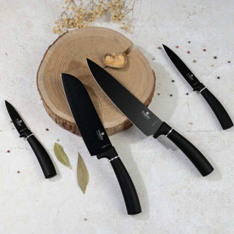 Noże kuchenne | Zestaw 4 noży BerlingerHaus Matte Black Collection BH-2893