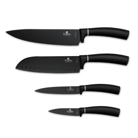 Noże kuchenne | Zestaw 4 noży BerlingerHaus Matte Black Collection BH-2893