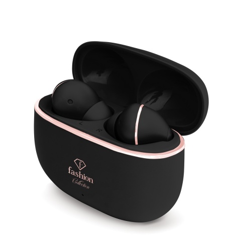 Słuchawki bezprzewodowe Fashion TV by BerlingerHaus FTV-0161 MATTE BLACK- ROSE GOLD