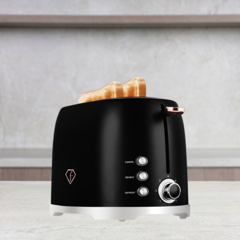 Toster Matte Black Fashion TV by BerlingerHaus FTV-0111