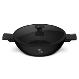 Wok z pokrywką 30 cm Matte Black BerlingerHaus BH-8182