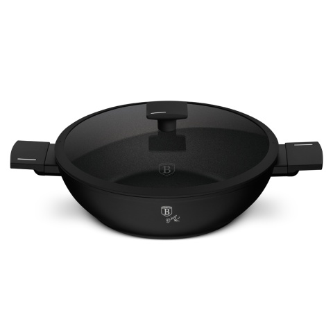 Wok z pokrywką 30 cm Matte Black BerlingerHaus BH-8182