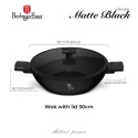 Wok z pokrywką 30 cm Matte Black BerlingerHaus BH-8182