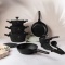 Zestaw 15 el. garnki, patelnie, akcesoria BerlingerHaus BH- 8363 | Black Rose Collection