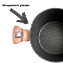 Zestaw garnków 6 elementowy z powłoką marmurową BerlingerHaus Rose Gold BH-7047 | OUTLET