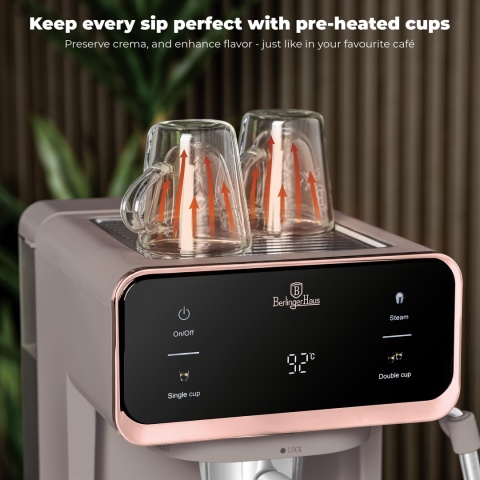 Ekspres kolbowy 3 w 1 BerlingerHaus Taupe Collection BH-9846