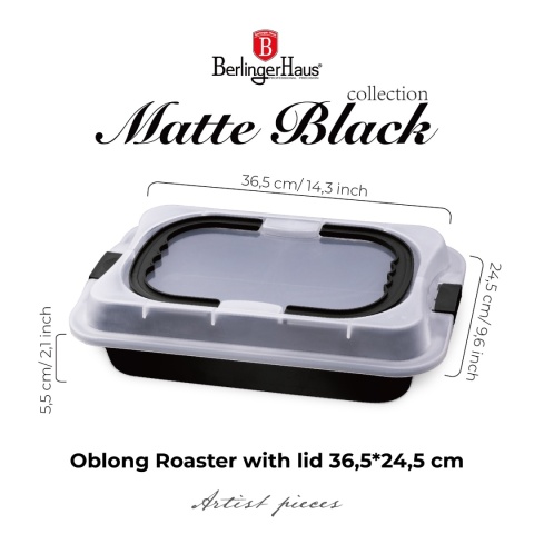 Forma do pieczenie z pokrywą BerlingerHaus BH-8641 Matte Black Collection