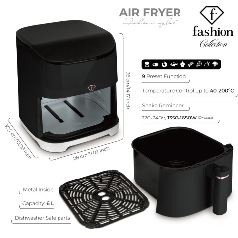 Frytownica beztłuszczowa Air Fryer 6L FashionTV FTV-0183
