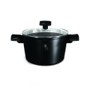 Garnek do makaronu i ryżu z pokrywą Ø24 cm | 6L | Matte Black Collection | BerlingerHaus LP-BH-255