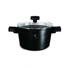 Garnek do makaronu i ryżu z pokrywą Ø24 cm | 6L | Matte Black Collection | BerlingerHaus LP-BH-255