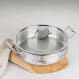 Garnek płytki z pokrywką 28cm Copper Touch Collection BerlingerHaus BH-8817