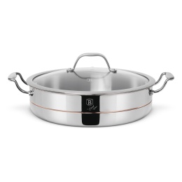 Garnek płytki z pokrywką 28cm Copper Touch Collection BerlingerHaus BH-8817