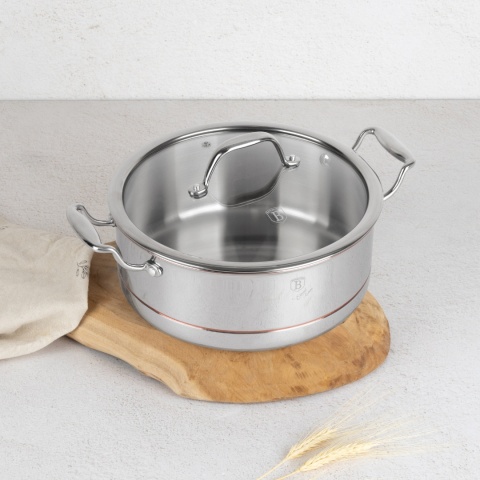Garnek z pokrywką 24 cm Copper Touch Collection BerlingerHaus BH-8815