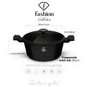 Garnek z pokrywką 28cm Fashion TV FTV-0039 Matte Black- Rose Gold