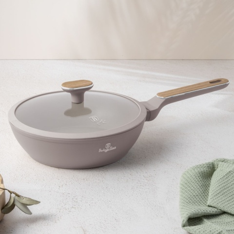 Głęboka patelnia z pokrywką 24cm BerlingerHaus BH-8333 Taupe Nordic