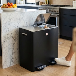 Kosz na śmieci dwukomorowy 2 x 30l BerlingerHaus BH-8883 Black Rose