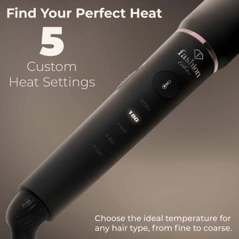 Lokówka do włosów 25 mm FashionTV FTV-0149 Matte Black Rose Gold