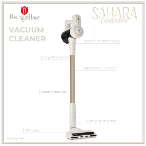 Odkurzacz pionowy bezprzewodowy Sahara BerlingerHaus BH-9844