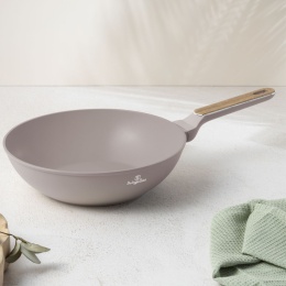 Patelnia Wok 28cm BerlingerHaus BH-8334 Taupe Nordic Collection
