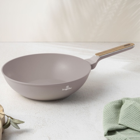 Patelnia Wok 28cm BerlingerHaus BH-8334 Taupe Nordic Collection