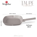 Patelnia grillowa 28 cm, Berlinger Haus BH-8096 Taupe Collection