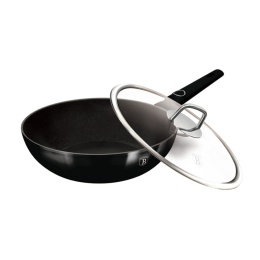 Patelnia wok z pokrywką 28cm BerlingerHaus Black Vantage Colletcion BH-8218