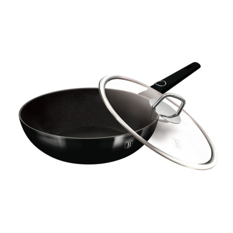 Patelnia wok z pokrywką 28cm BerlingerHaus Black Vantage Colletcion BH-8218