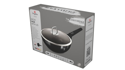Patelnia wok z pokrywką 28cm BerlingerHaus Black Vantage Colletcion BH-8218