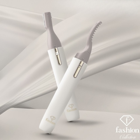 Podgrzewana zalotka do rzęs + golarka elektryczna 2w1 FashionTV FTV-0135 Matte Cream-Gold