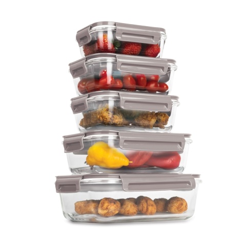 Pojemniki na żywność z pokrywkami 5szt. BerlingerHaus BH-8938 Taupe Collection