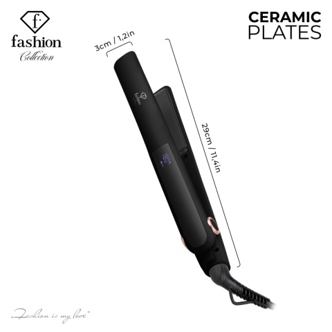 Prostownica do włosów FashionTV FTV-0146 Matte Black- Rose Collection