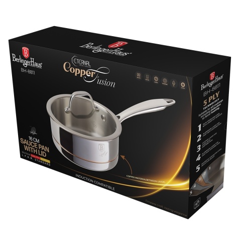Rondel z pokrywką 16 cm Copper Touch Collection | BerlingerHaus BH-8811
