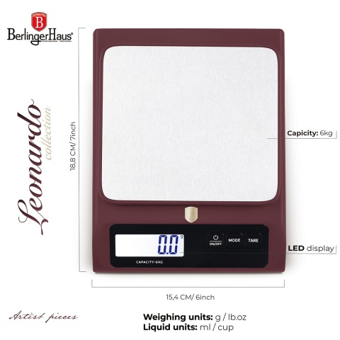 Waga kuchenna elektroniczna BerlingerHaus BH-9915 Leonardo Collection