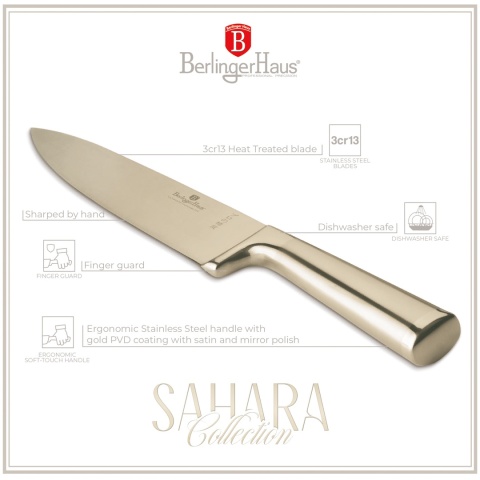 Zestaw 4 złotych noży BerlingerHaus Leonardo Collection BH-2976 | OUTLET