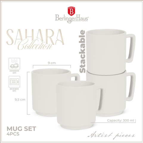 Zestaw kubków 4szt BerlingerHaus Sahara BH-10010